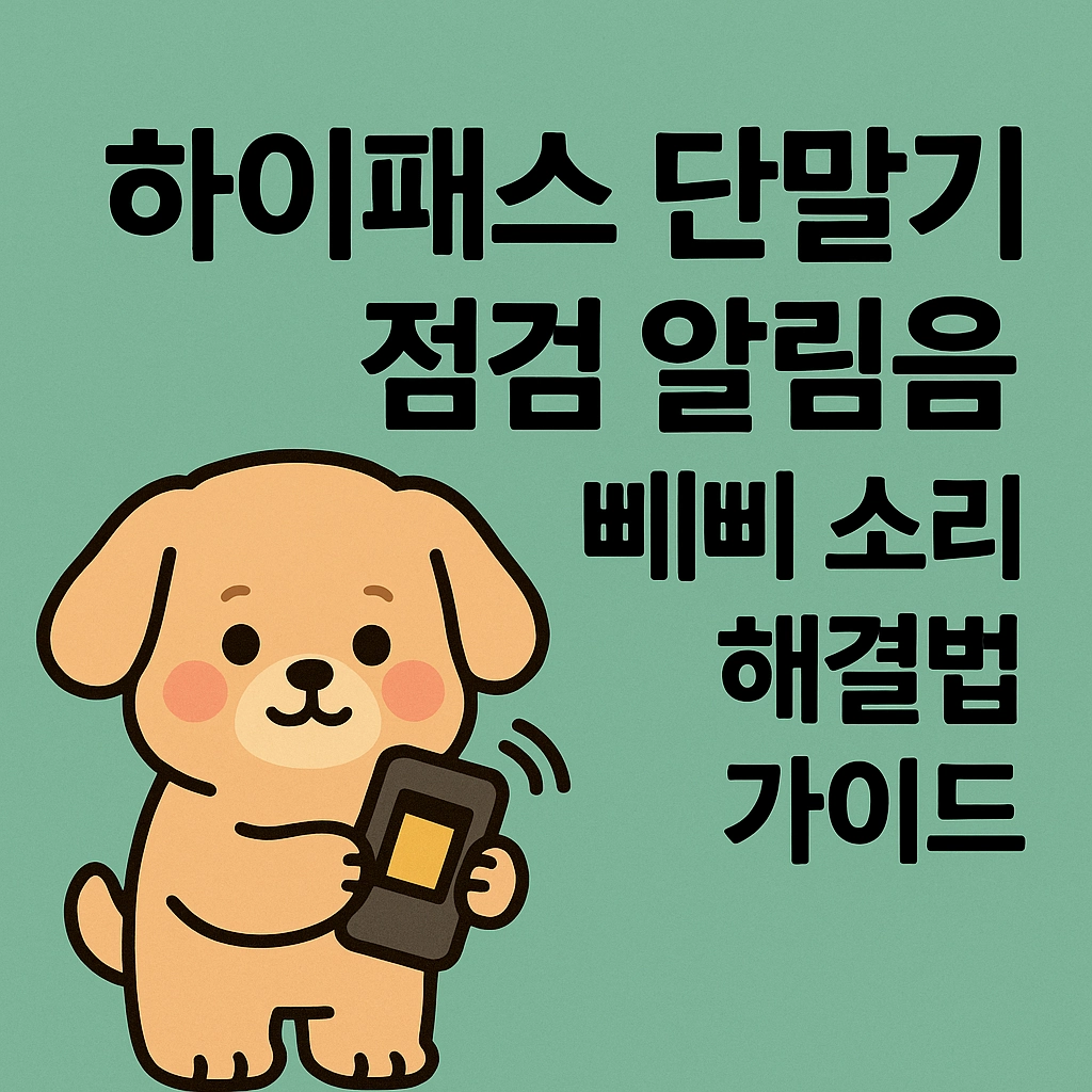 하이패스 단말기 점검 알림음 삐삐 소리 해결법 가이드