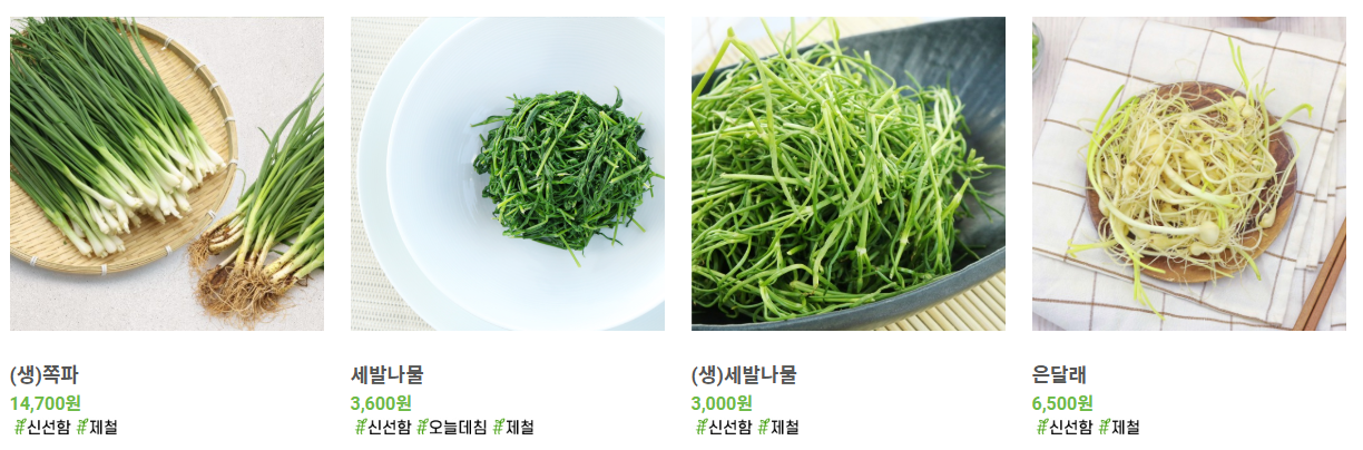 생방송투데이 나물구독서비스 제철나물 나물투데이