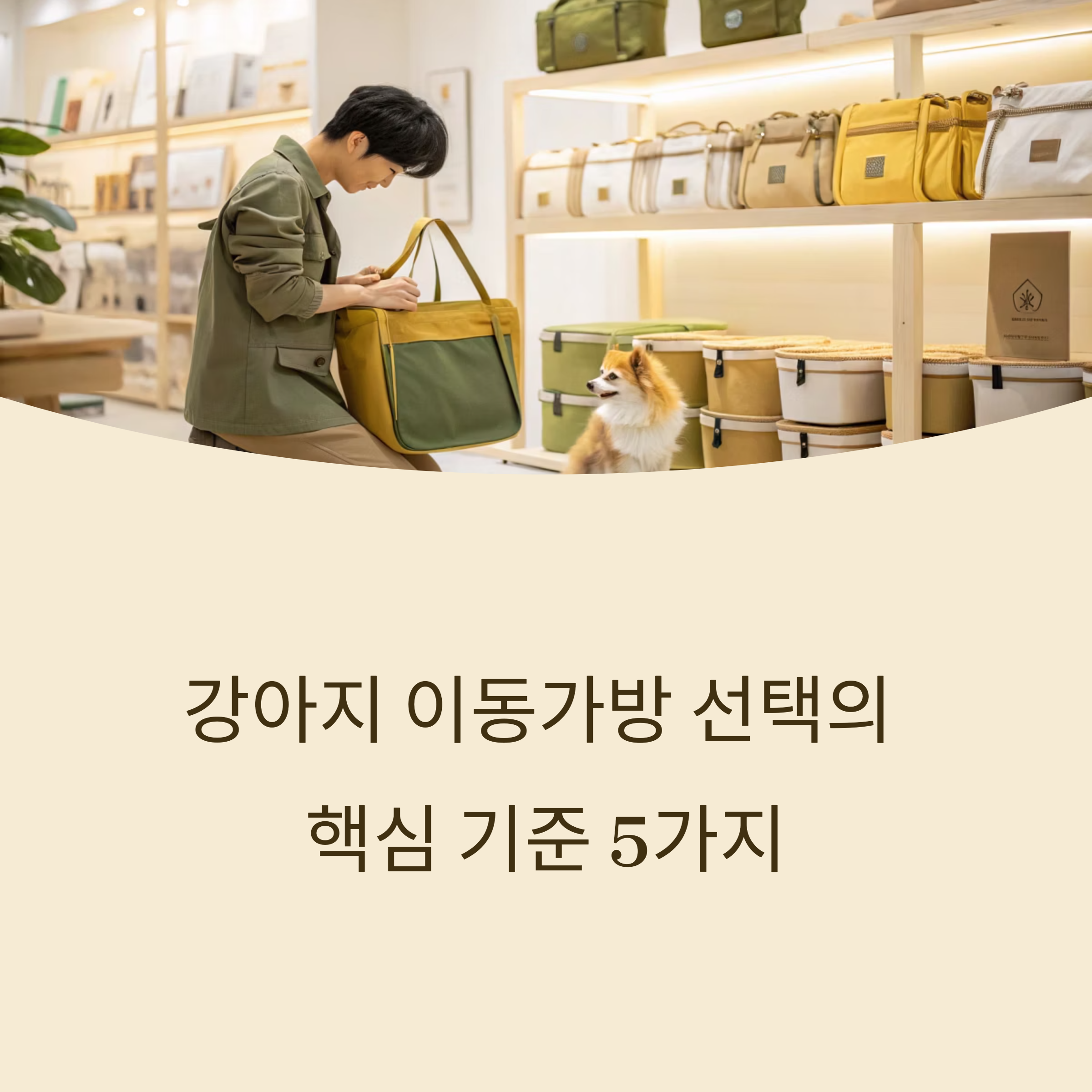 강아지 이동가방 선택의 핵심 기준 5가지