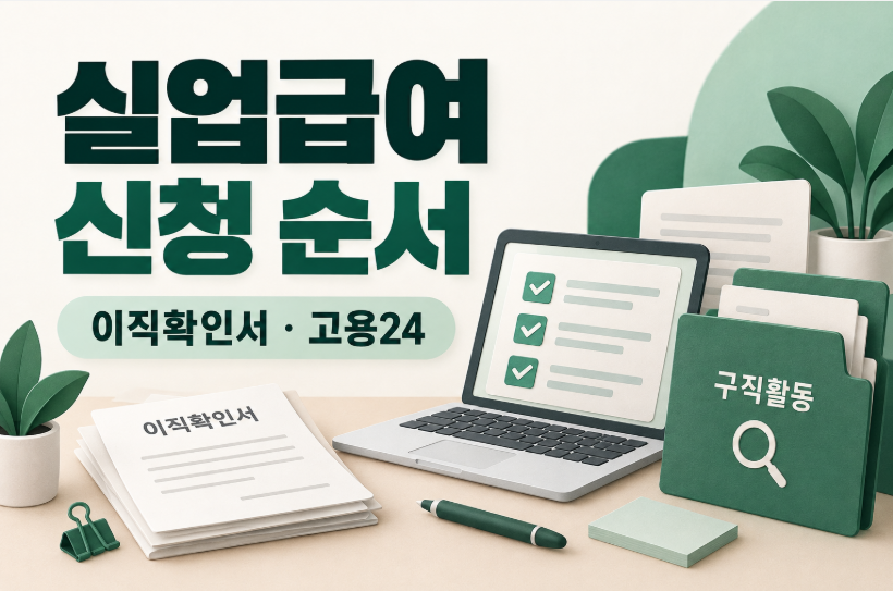 실업급여 처음 신청하는 순서 ❘ 이직확인서·고용24 교육·센터 방문
