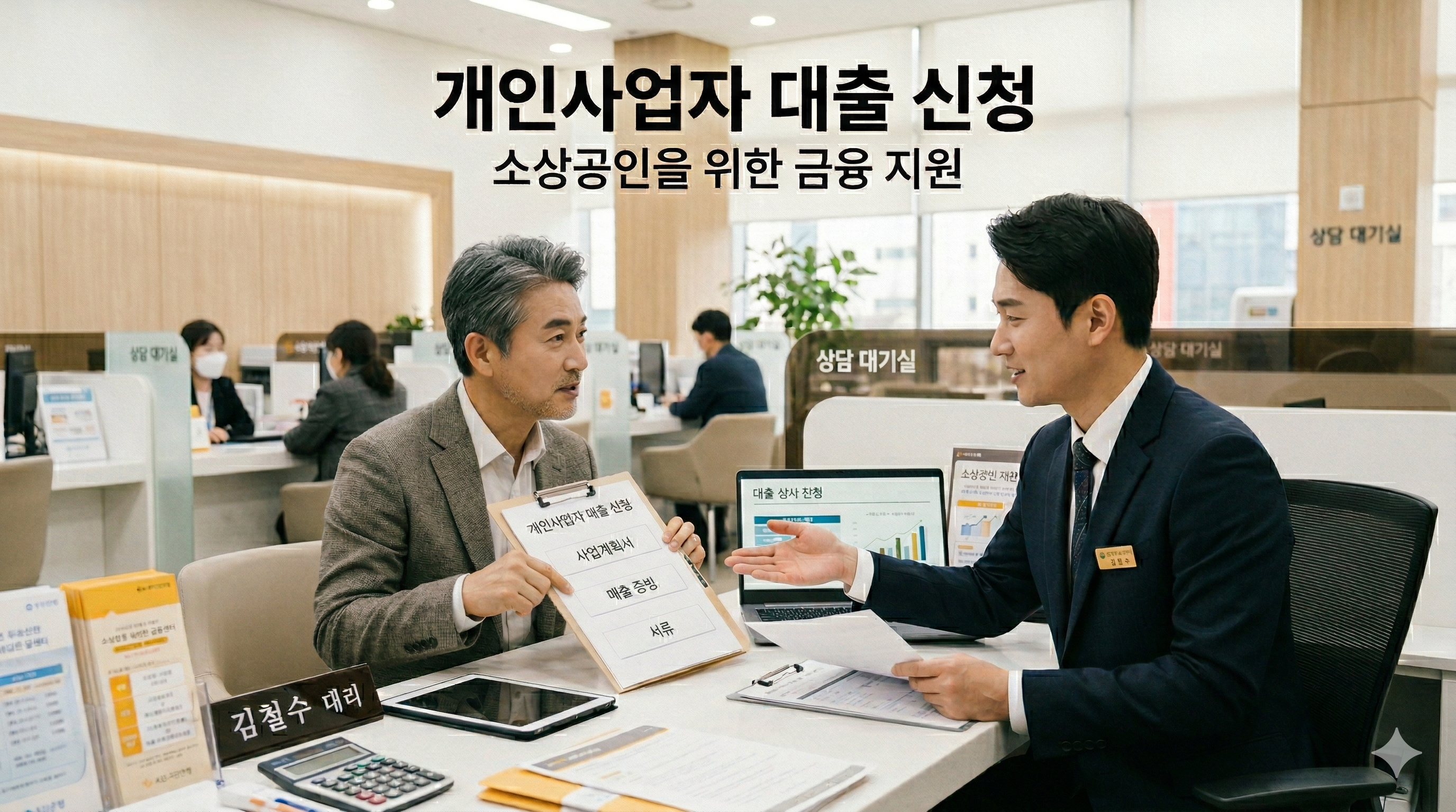 개인사업자 대출 신청 사진