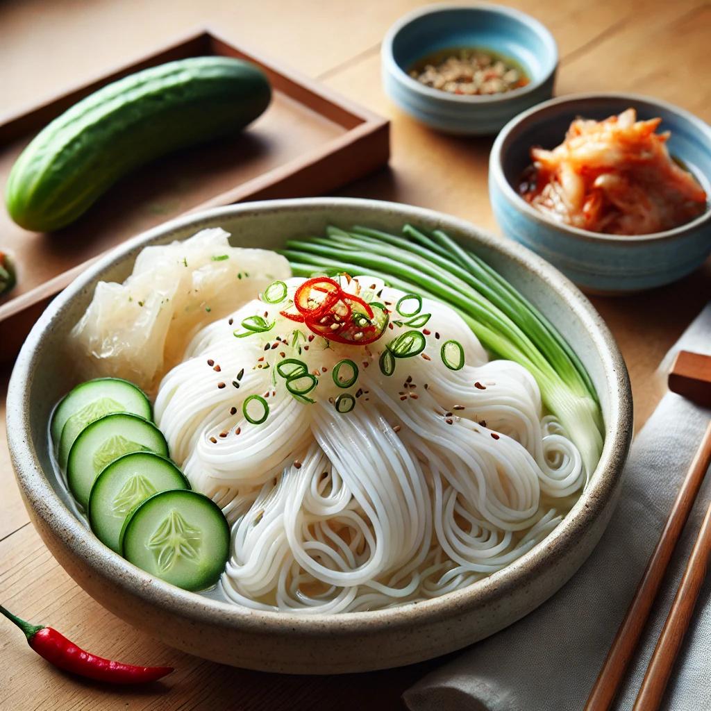 깔끔 시원 담백하게 백김치말이국수