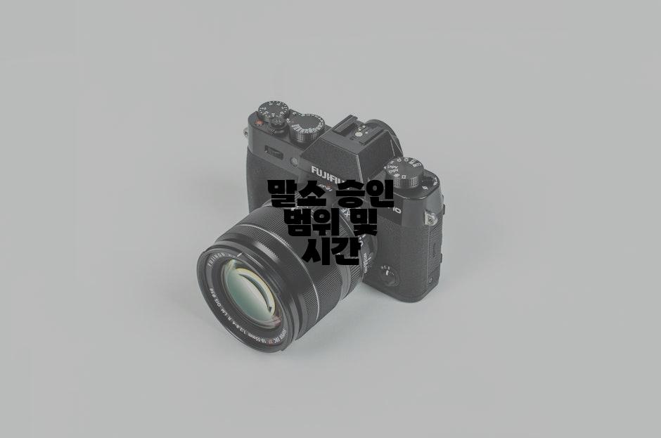 말소 승인 범위 및 시간