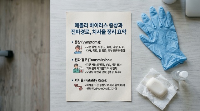에볼라 바이러스 증상과 전파경로, 치사율 정리 요약