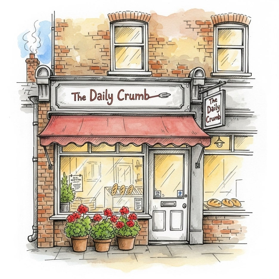 따뜻한 불빛이 흘러나오는 아담하고 정겨운 빵집 외관