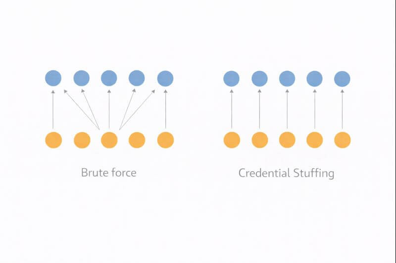 로그인 공격 패턴 구분법: 브루트포스 vs 크리덴셜 스터핑을 “로그 흔적”으로 판별하는 기준