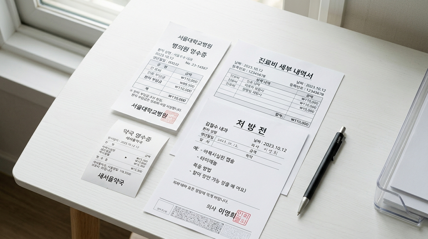 실비보험에 필요한 서류들