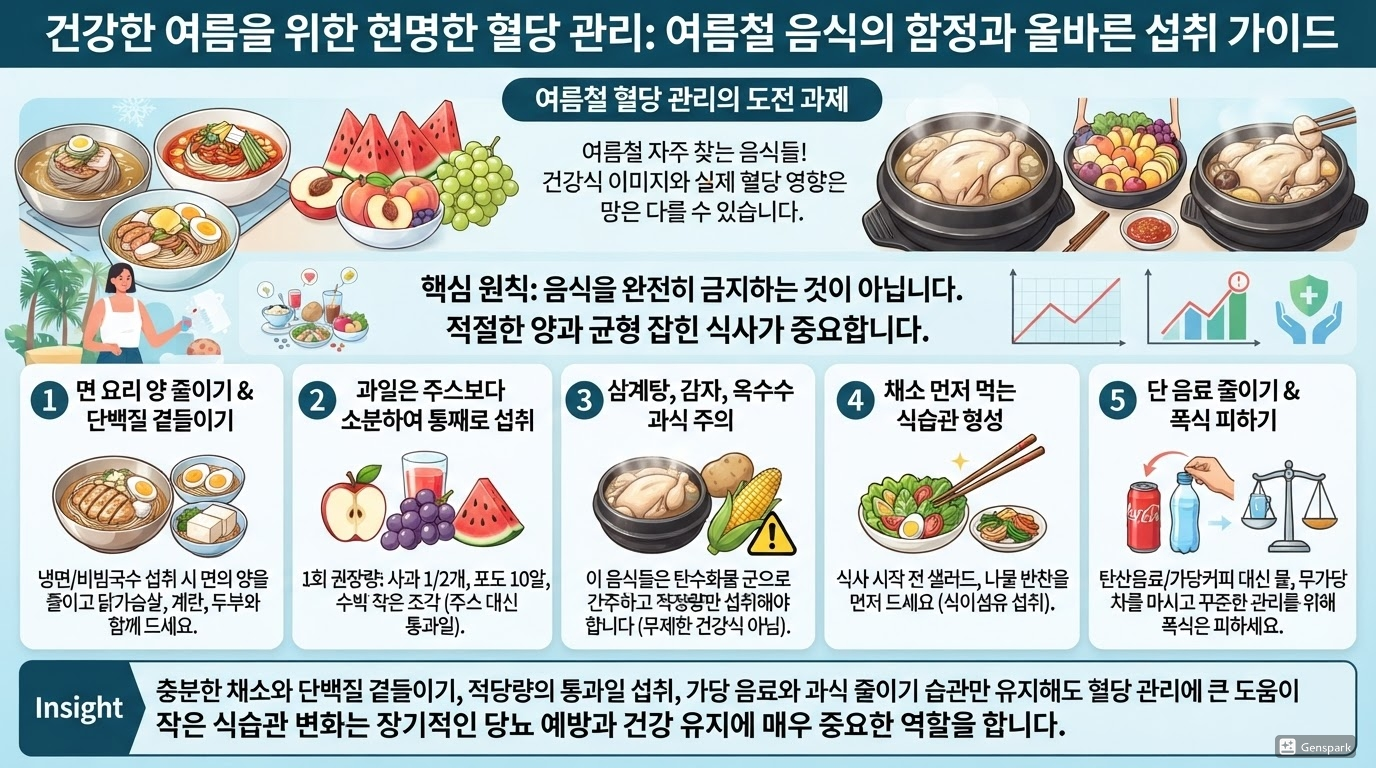 여름철 혈당 관리 핵심 정리