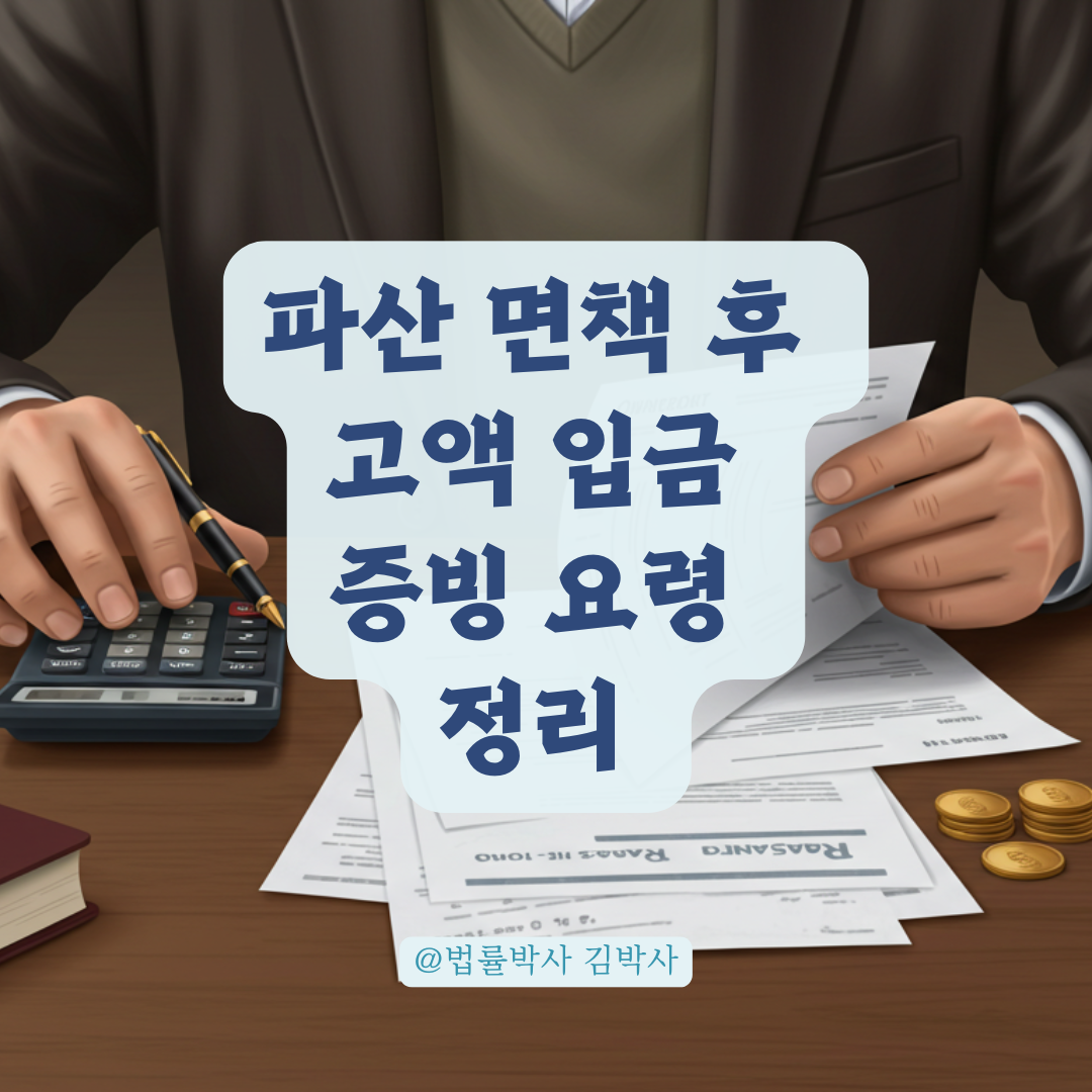 파산 면책 후 통장에 고액 입금 예정이라면 반드시 알아야 할 증빙 요령.