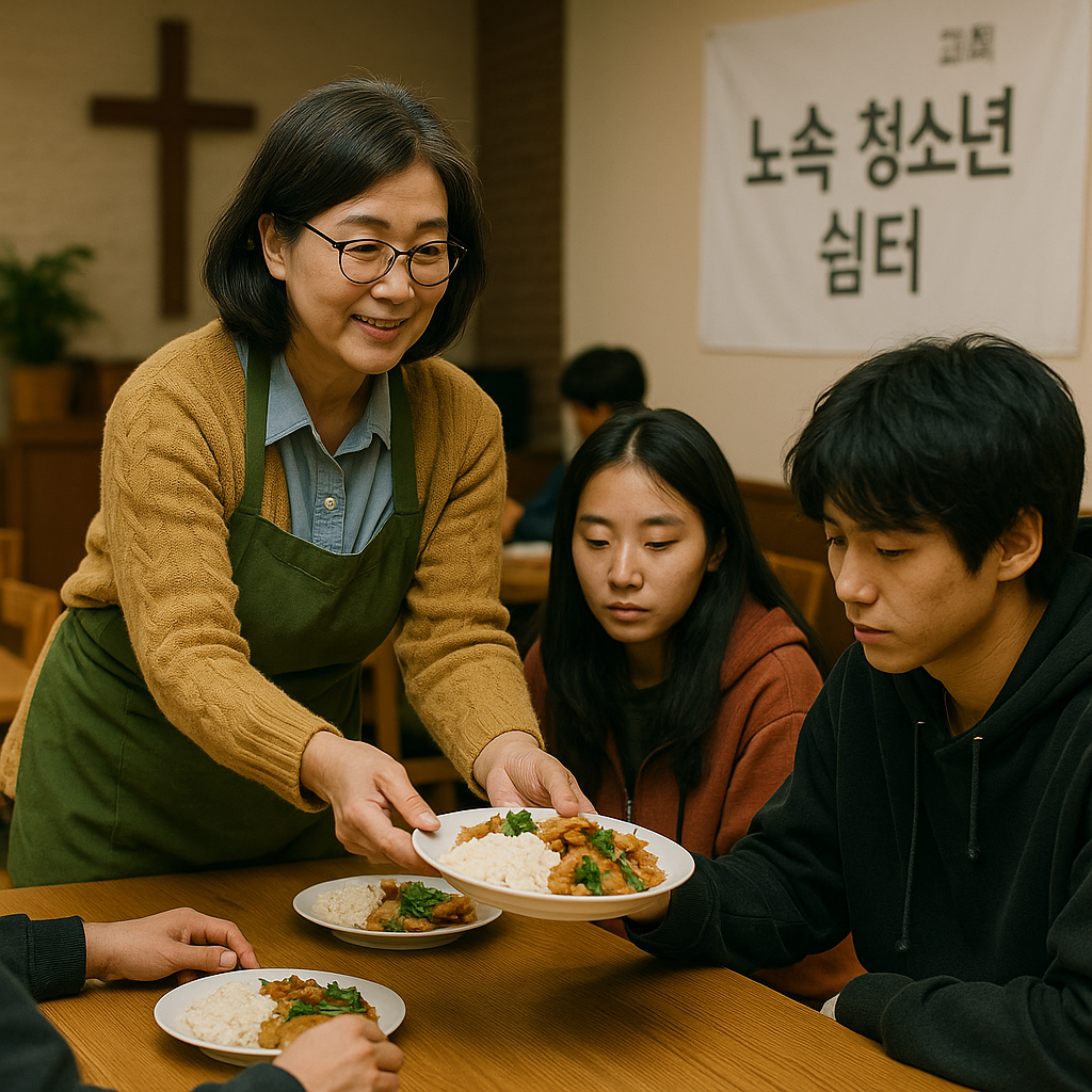 노숙 청소년 쉼터와 교회 봉사자의 따뜻한 이야기