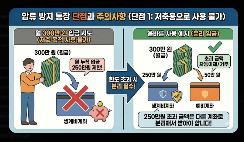 압류방지통장 장단점 비교 [2026년 기준] 생계비계좌 개설 전 반드시 확인할 5가지