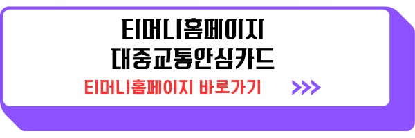 티머니카드 분실 신고 환불 사용내역 조회 티머니교통카드