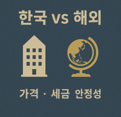 한국 vs 해외 부동산 비교 (가격, 세금, 안정성) 관련 이미지