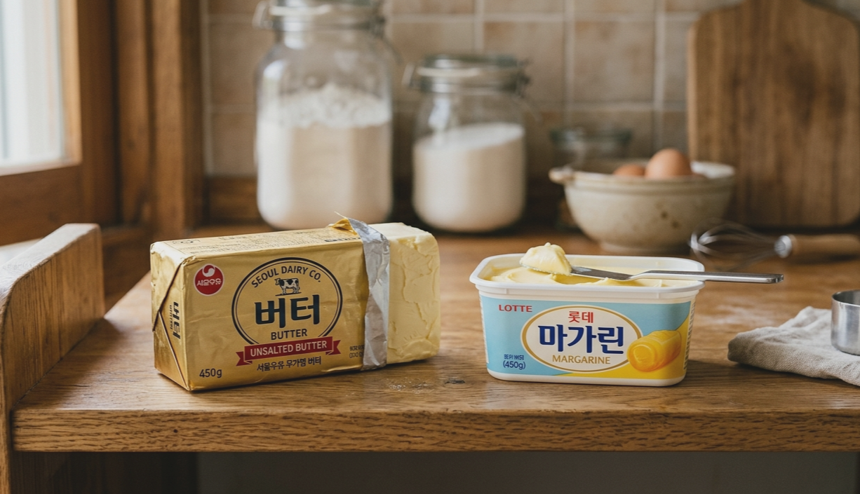 버터와 마가린 이미지