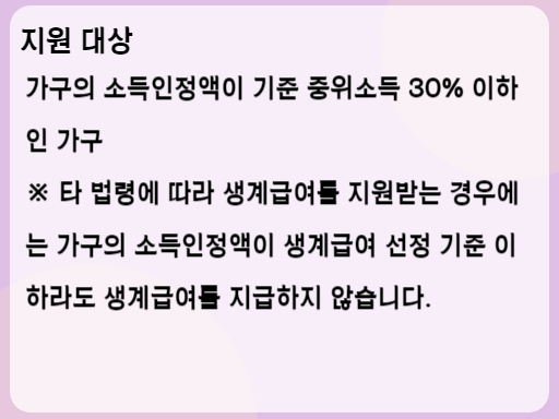 2023 생계급여 지원 대상