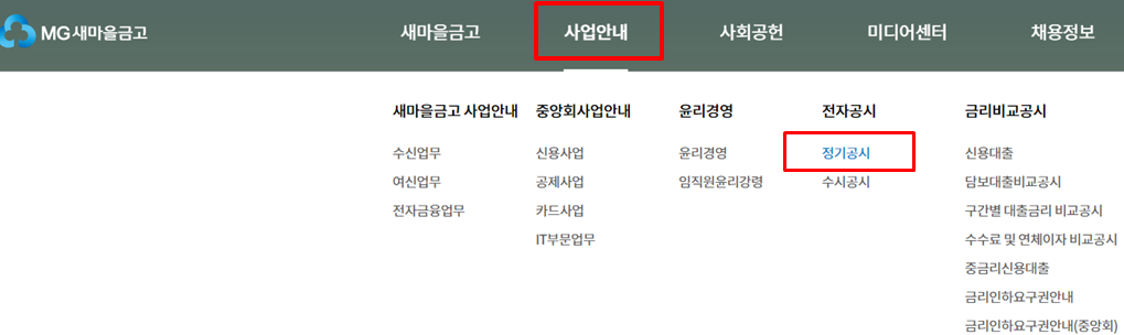 새마을금고 예금금리