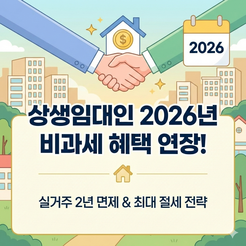 상생임대인 2026년 혜택 연장과 비과세 거주 요건 면제 활용법