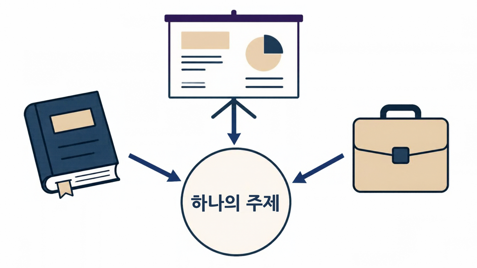 지식과 경험을 하나로 모으는 '원 픽(One-Topic)' 전략