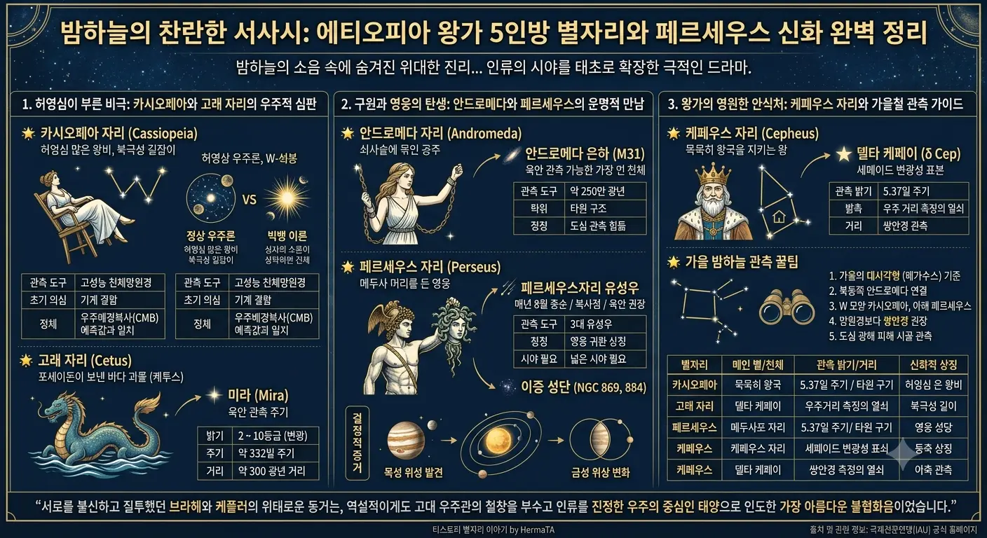 밤하늘의 찬란한 서사시 에티오피아 왕가 5인방의 별자리