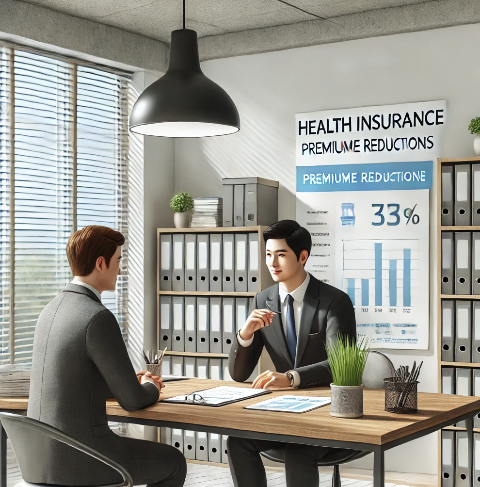 보험 사무실에서의 상담 장면