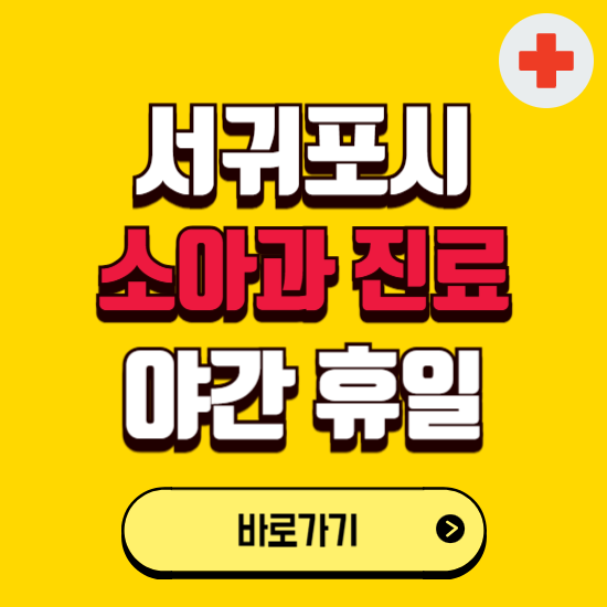 제주 서귀포시 야간 소아과 진료병원 찾기 ❘ 24시 일요일 주말 연휴 응급진료 추천 잘하는 곳