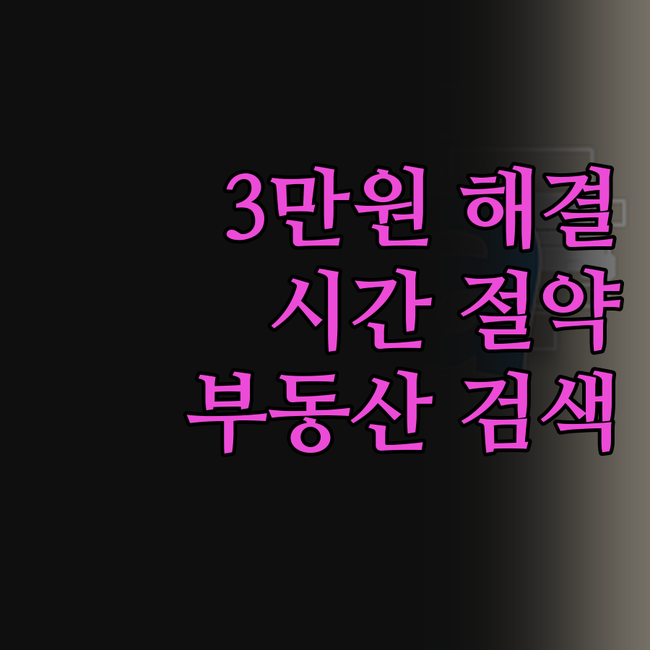 부동산 매물 지번 검색, 이제 3만원