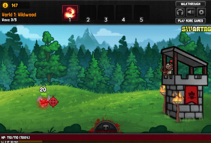 몬스터에게-활을-쏘고-처치하는-화면