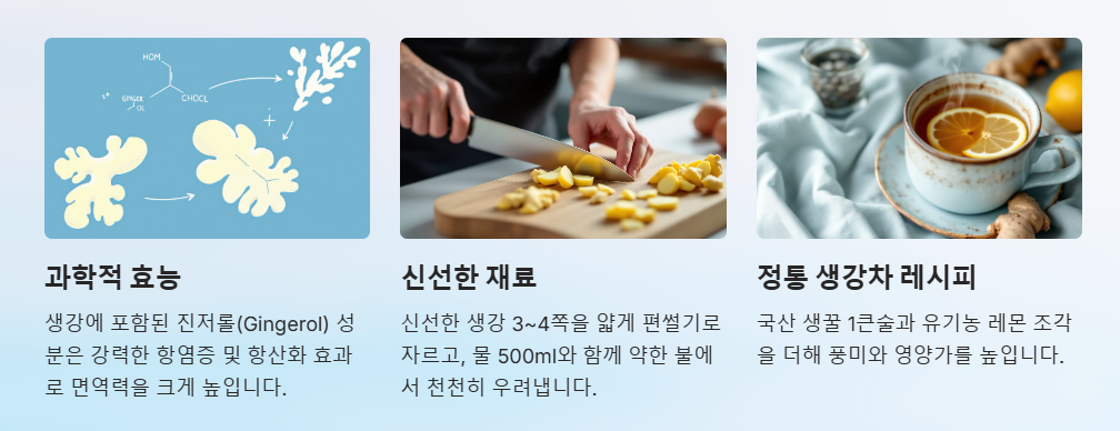 생강차의 효능과 만드는 방법