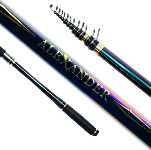 ck알렉산더 낚시대가 비스듬이 있고 영문으로 제품 이름이 있다