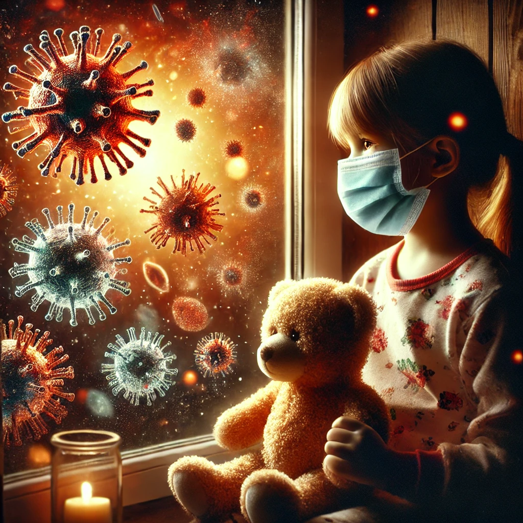 아이와 전염병관련 이미지