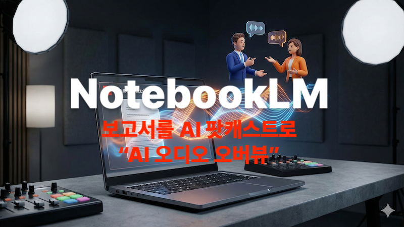 구글 NotebookLM 보고서를 5분 만에 AI 팟캐스트로 뚝딱!