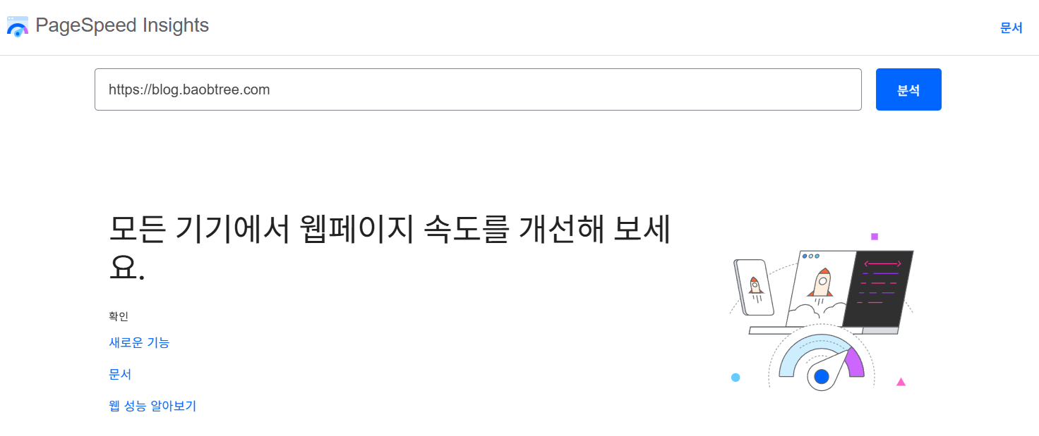 티스토리 페이지 속도 개선 방법 PageSpeed Insights