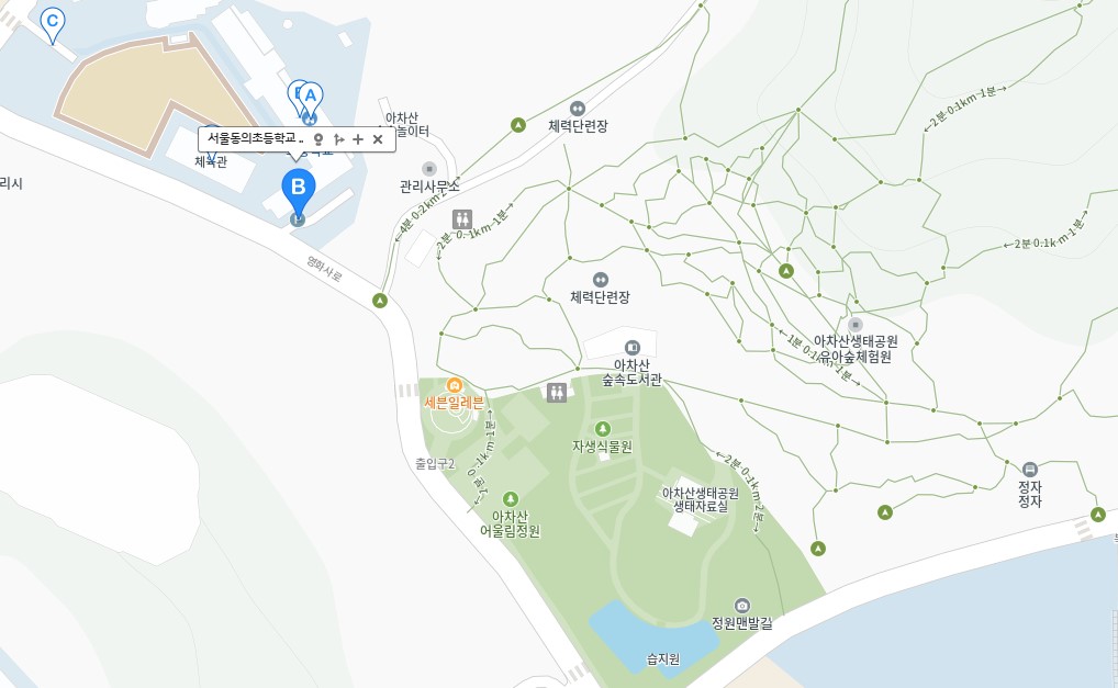 아차산 등산코스 소요시간 주차정보