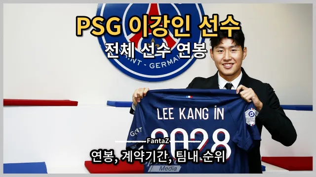 2023년 프랑스 리그앙 축구선수 연봉순위 이강인 선수는 몇번째 일까