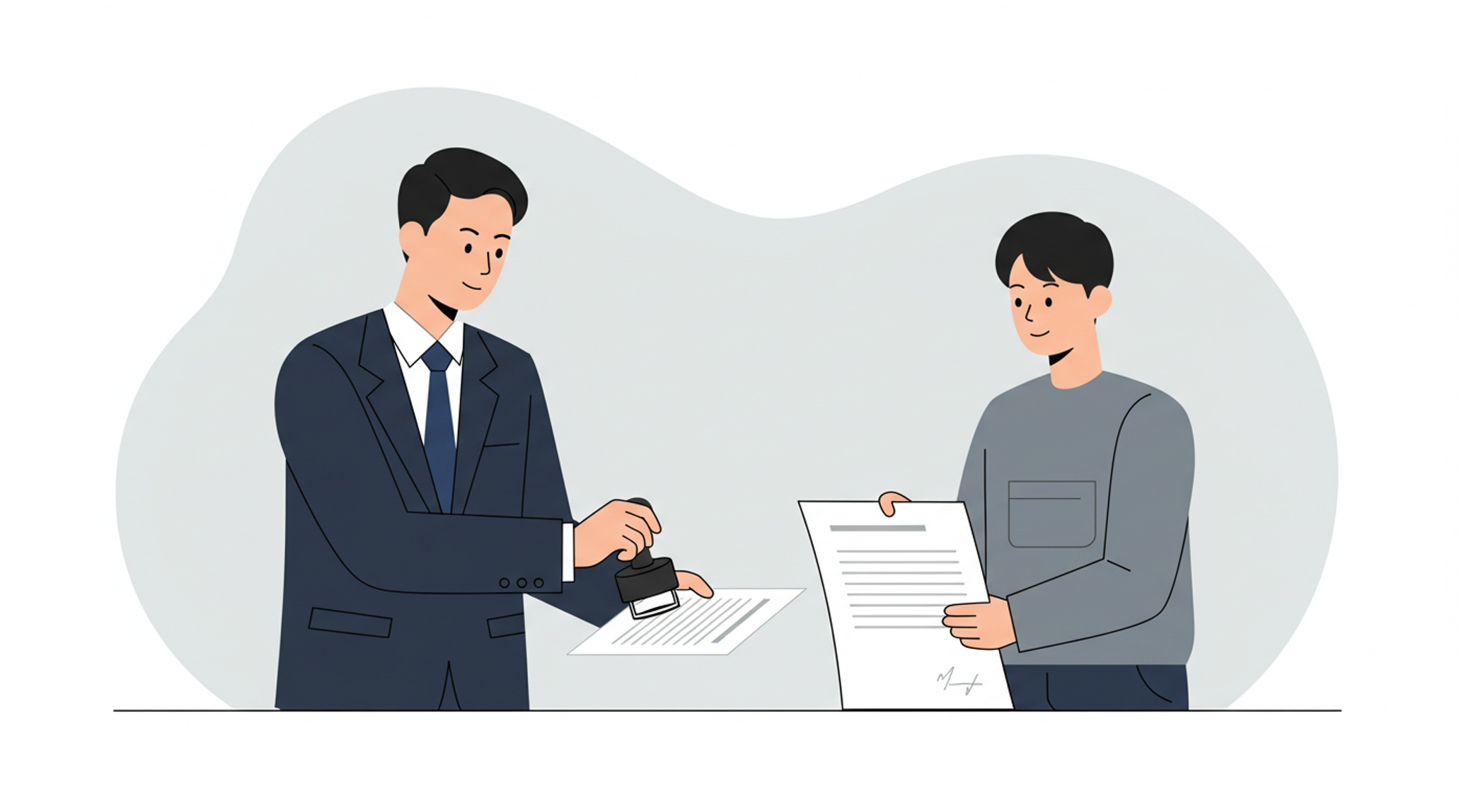 고용센터에서 서류를 작성하는 청년의 장면&amp;#44; 실직 시 고용보험을 적극적으로 활용해야 합니다.