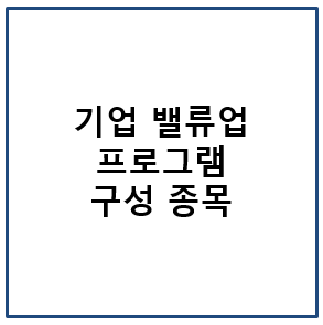 기업 밸류업 프로그램 구성 종목