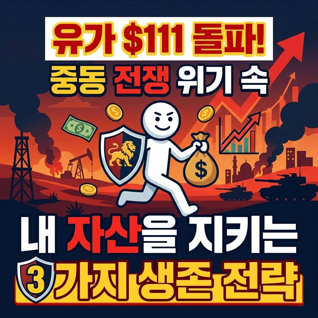 유가 $111 돌파! 중동 전쟁 위기 속 내 자산을 지키는 3가지 생존 전략