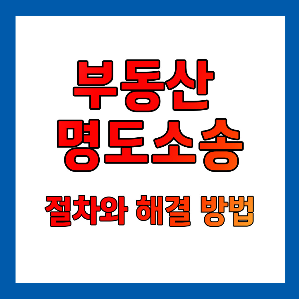 부동산 명도소송 절차와 해결 방법
