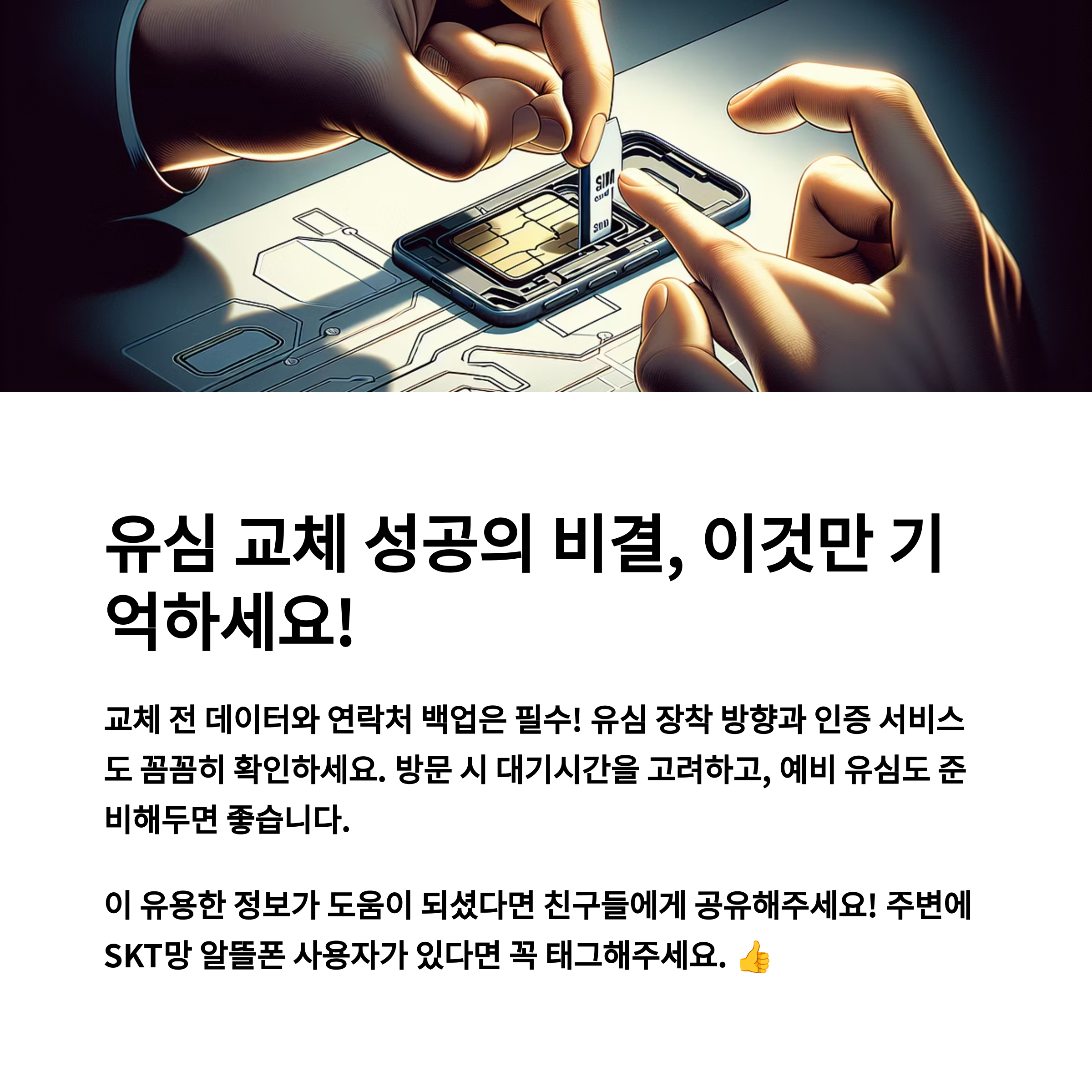 SKT망 알뜰폰 유심