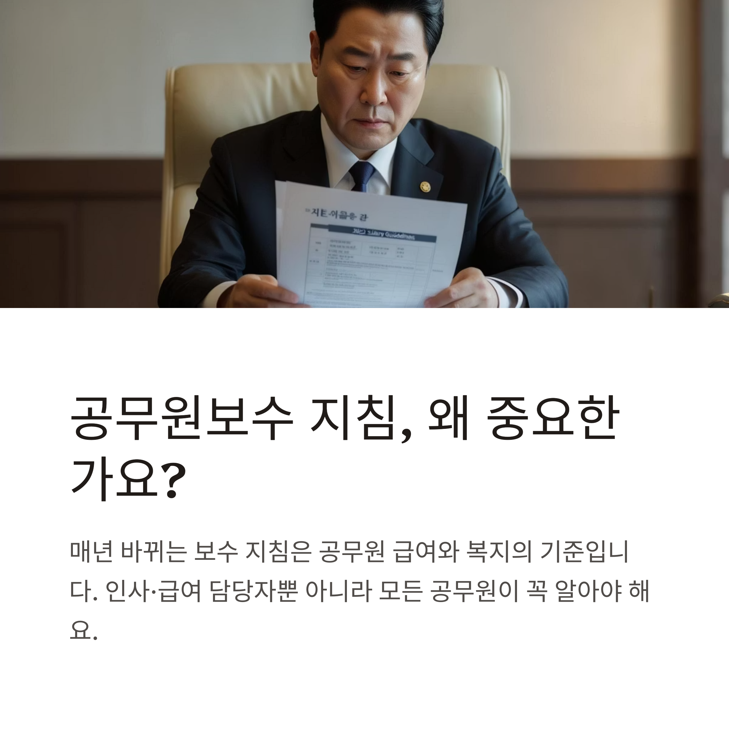 공무원보수 등의 업무지침 완벽 정리｜지방공무원 포함 주요 변경사항