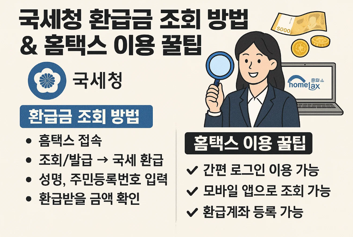 국세청 환급금 조회 방법 & 홈택스 이용 꿀팁