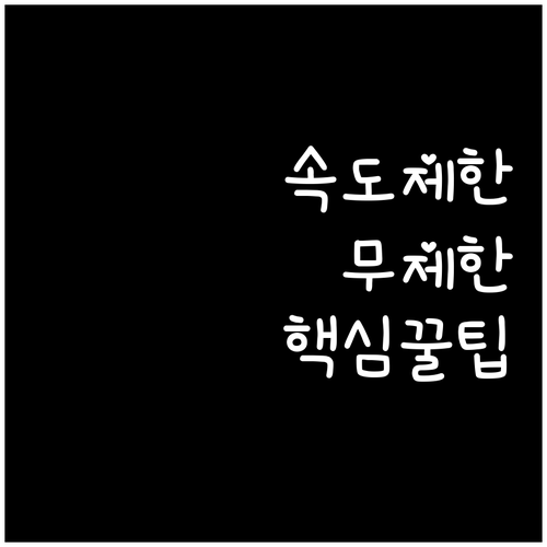 알뜰폰 무제한 요금제 속도 제한 기준..