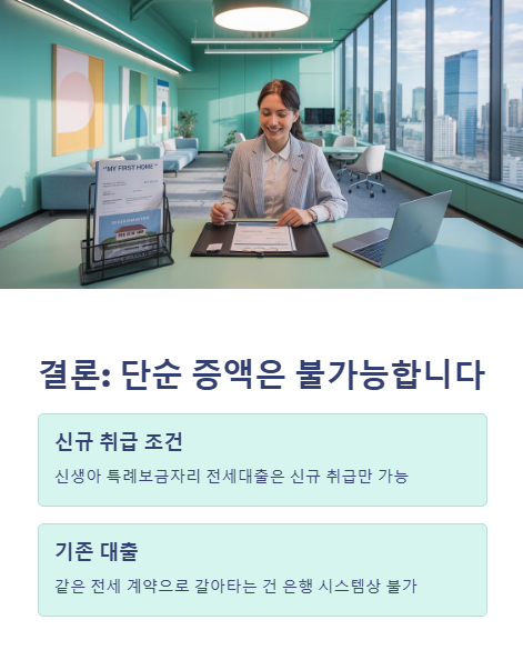 단순 증액은 불가능 합니다