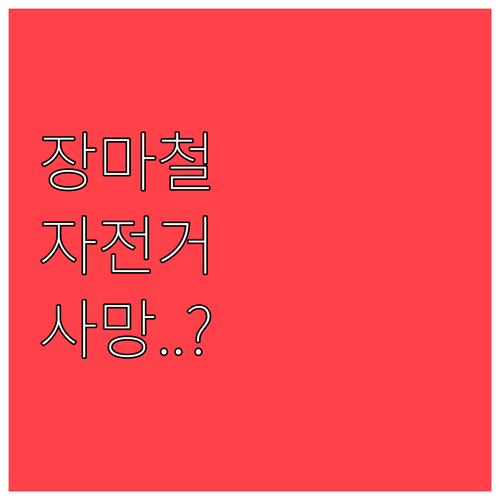 장마철 자전거 관리와 보관 방법..