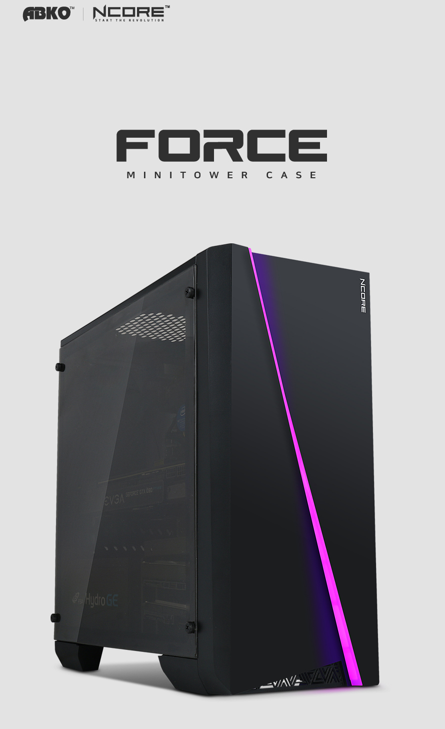 ABKO NCORE Force Full Acrylic Window RGB Line