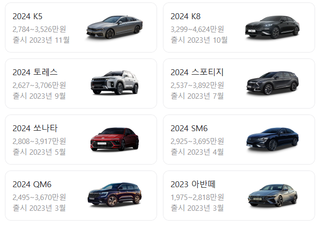 LPG자동차 종류