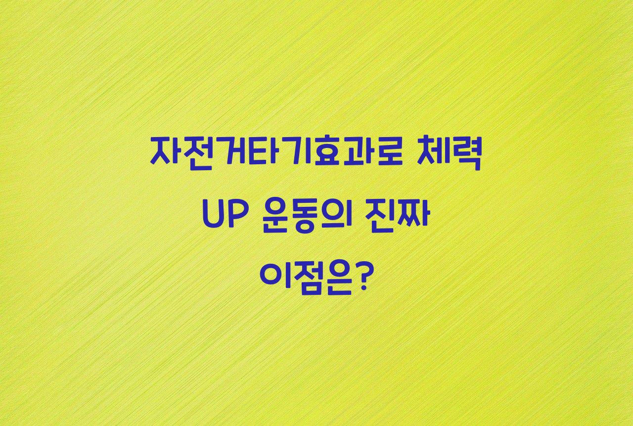 자전거타기효과