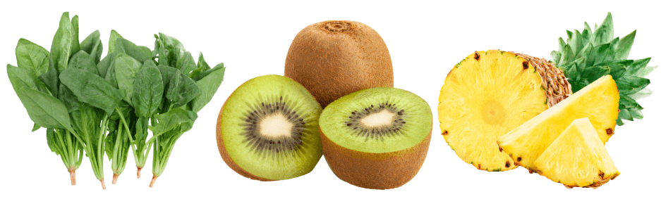 시금치-키위-파인애플