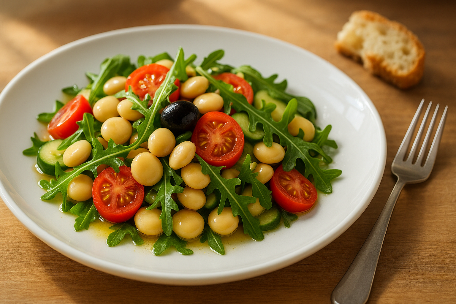 루피니빈 콩 샐러드 한 접시