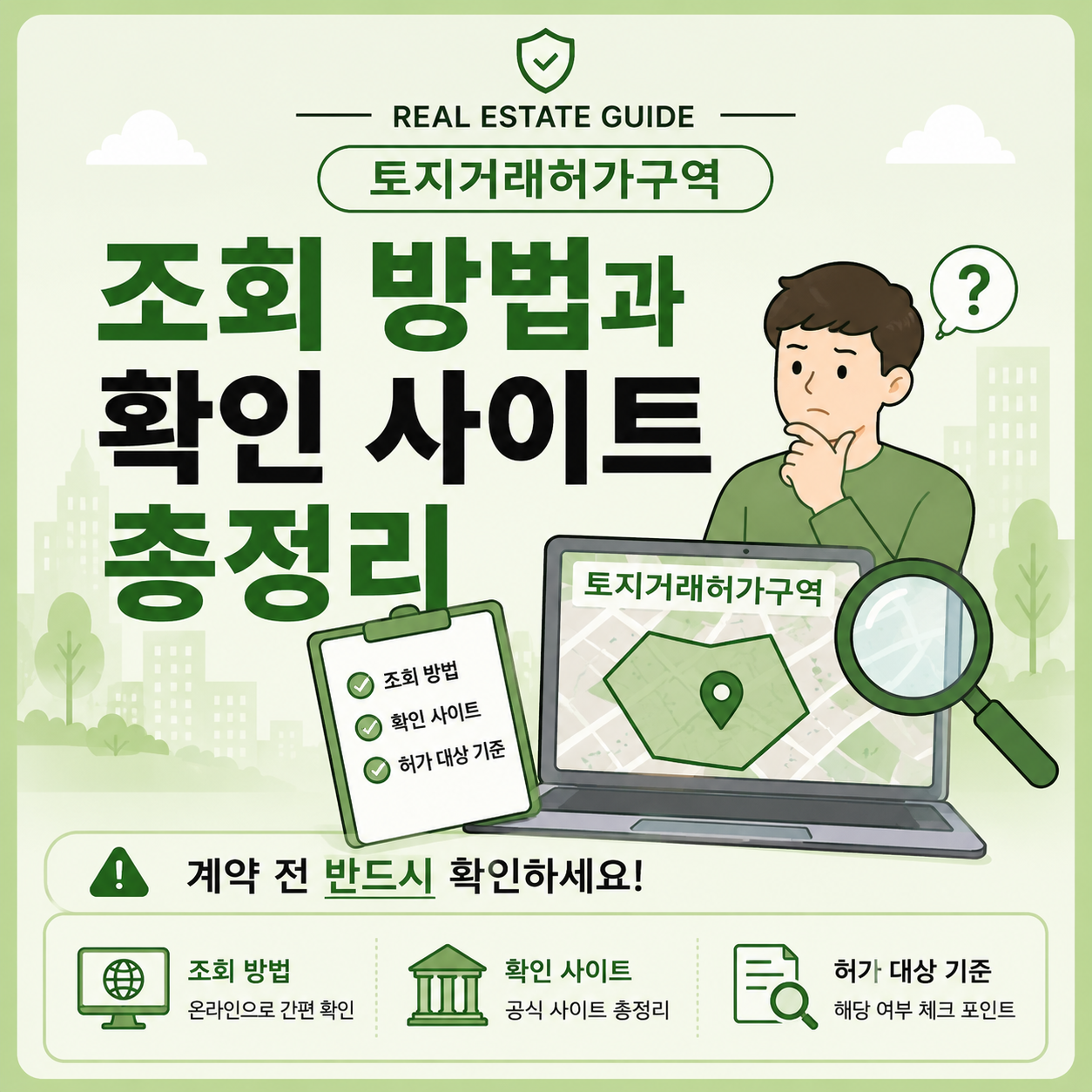 토지거래허가구역 조회 방법과 확인 사이트 안내 이미지